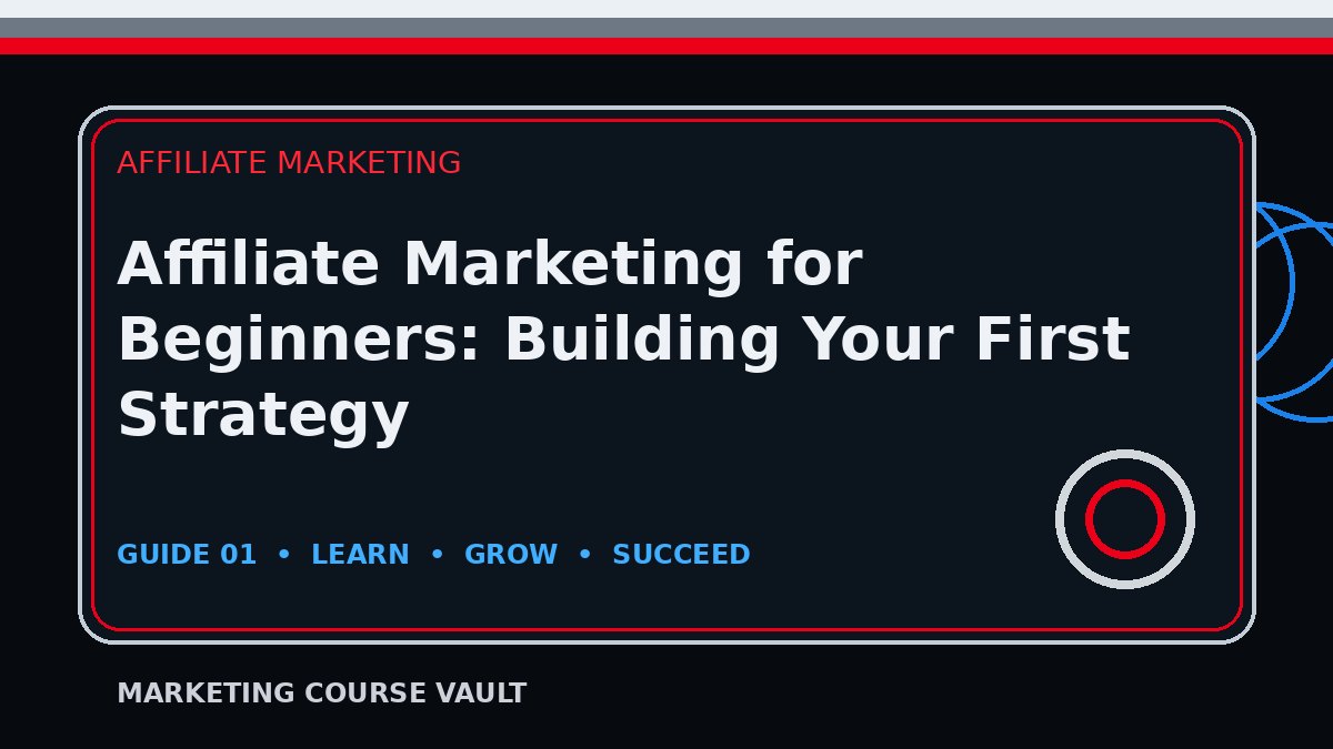 Affiliate Marketing for Beginners: Building Your First Strategy