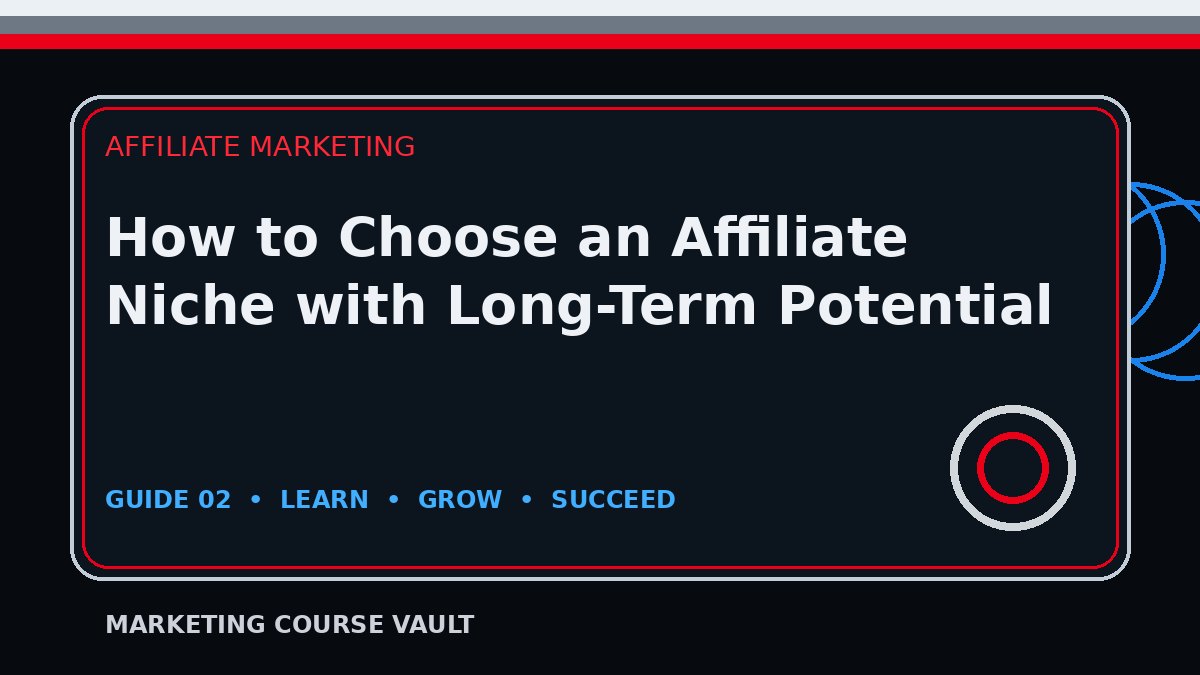 How to Choose an Affiliate Niche with Long-Term Potential
