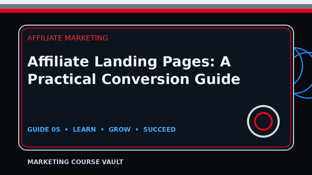 Affiliate Landing Pages: A Practical Conversion Guide