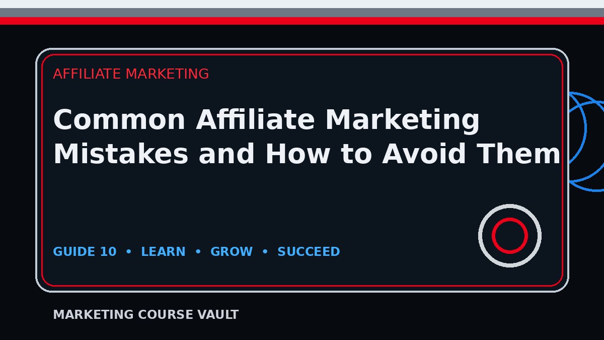 Common Affiliate Marketing Mistakes and How to Avoid Them