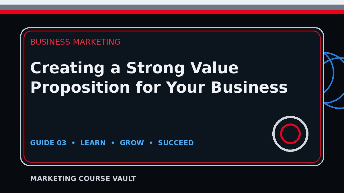 Creating a Strong Value Proposition for Your Business