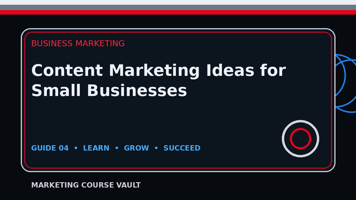 Content Marketing Ideas for Small Businesses