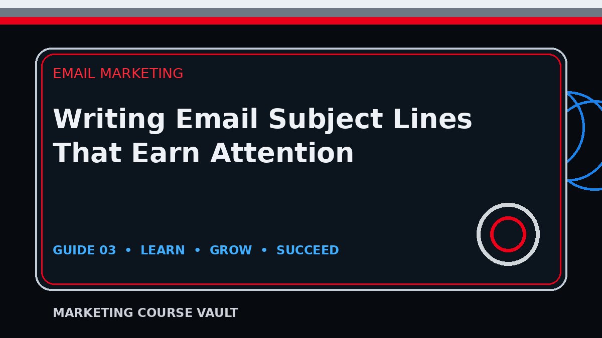 Writing Email Subject Lines That Earn Attention
