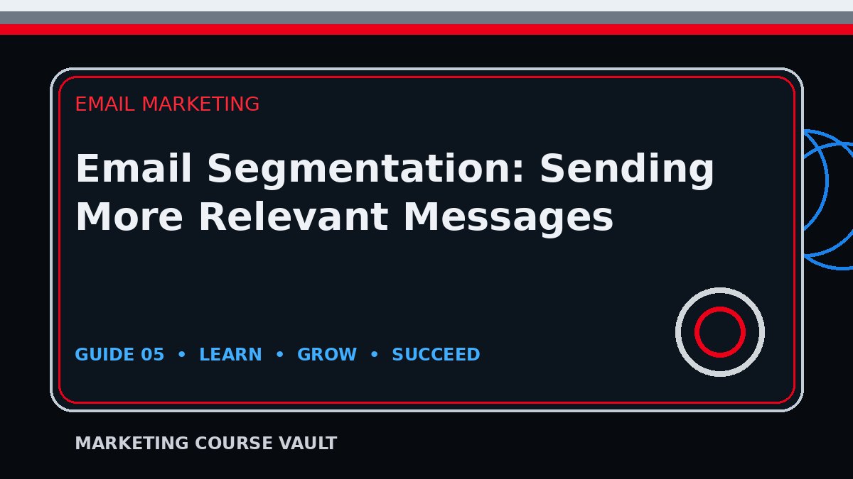 Email Segmentation: Sending More Relevant Messages