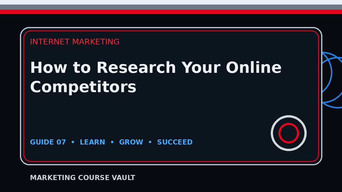 How to Research Your Online Competitors