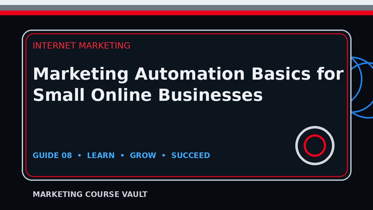 Marketing Automation Basics for Small Online Businesses