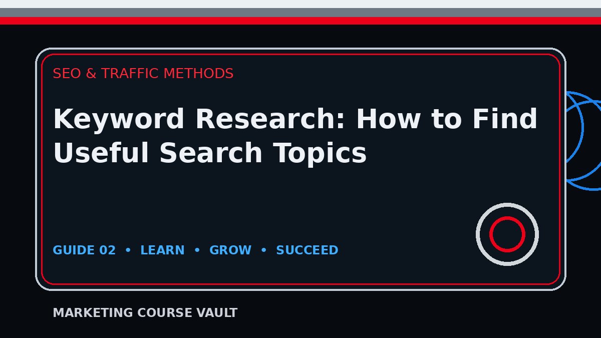 Keyword Research: How to Find Useful Search Topics
