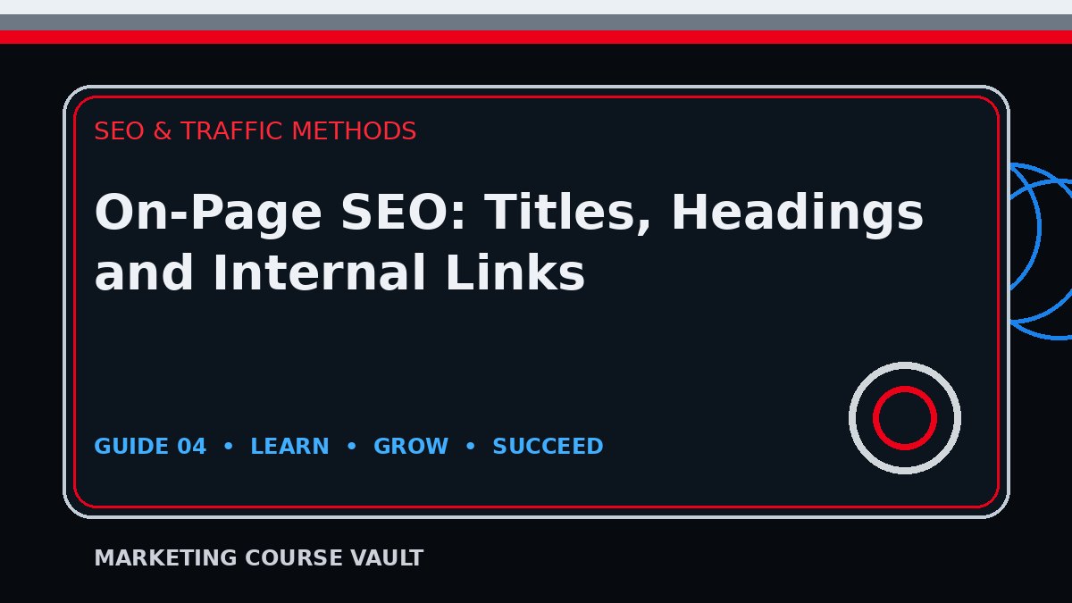 On-Page SEO: Titles, Headings and Internal Links