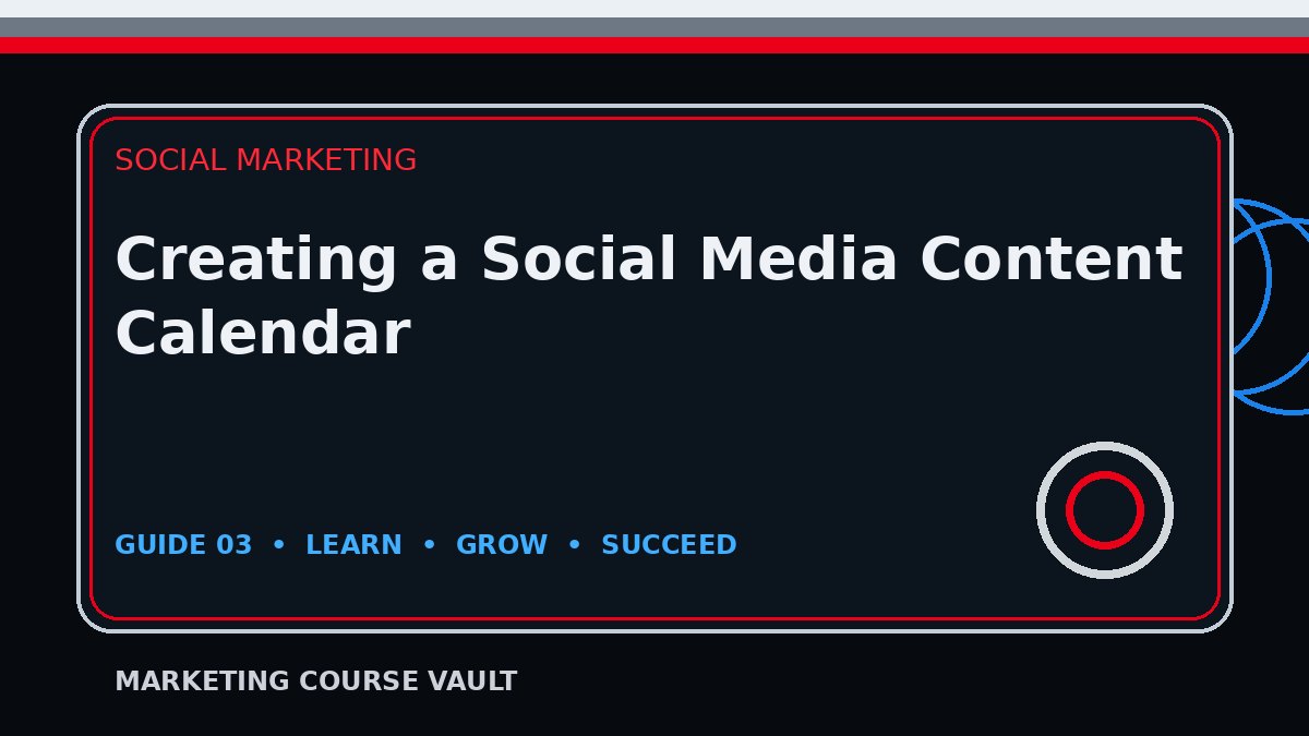 Creating a Social Media Content Calendar