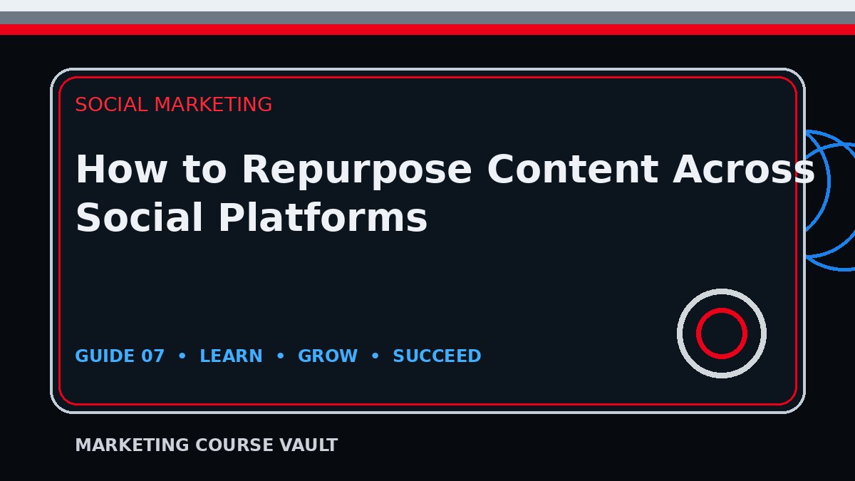 How to Repurpose Content Across Social Platforms